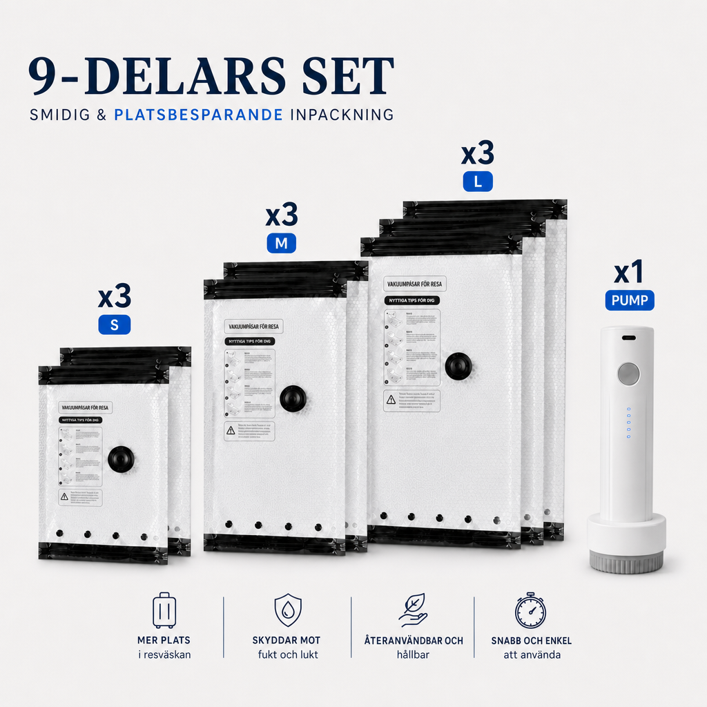 9-delars set inkl. pump