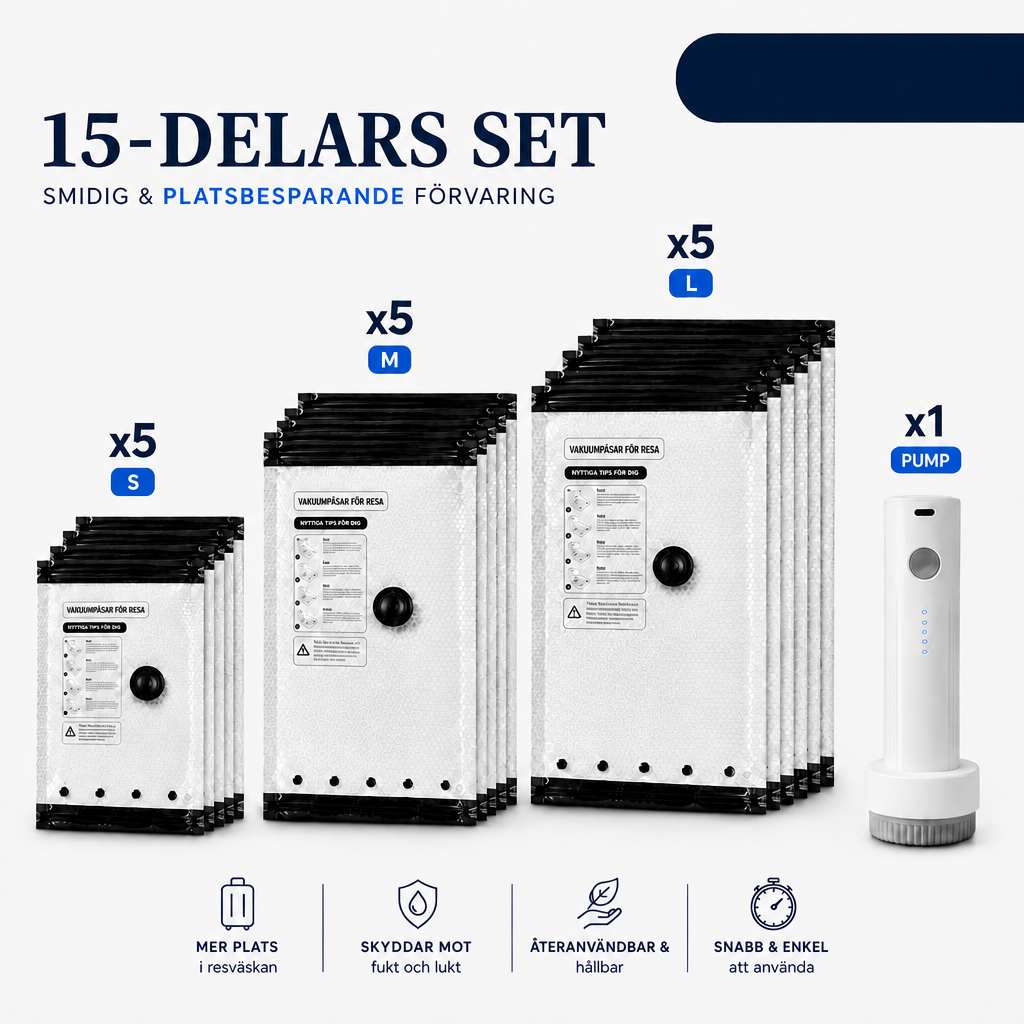 15-delars set inkl. pump