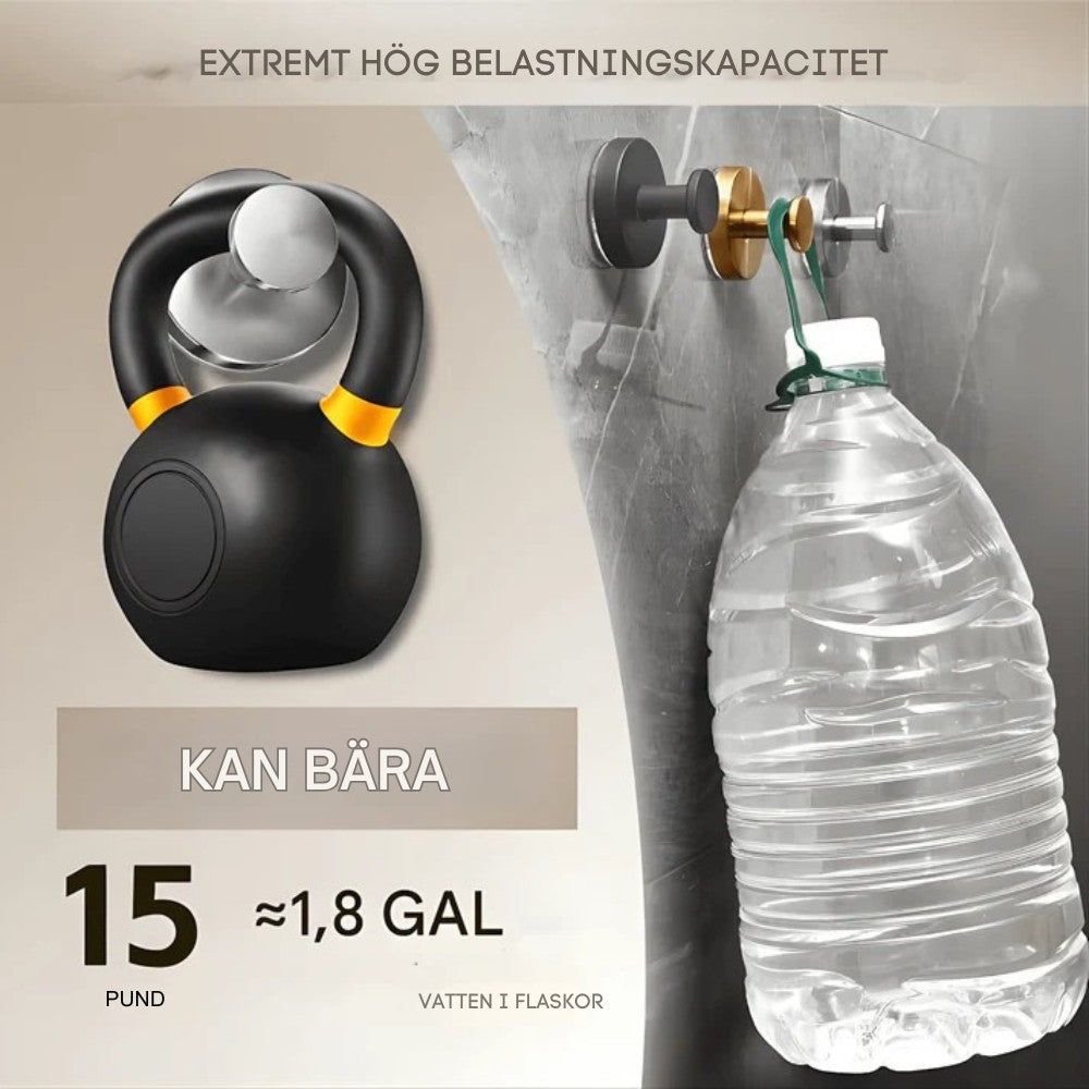 Nova – Sugkoppskrokar i rostfritt stål för badrum, kök och andra ytor. Vattenresistenta, återanvändbara och monteras på väggen utan borrning.