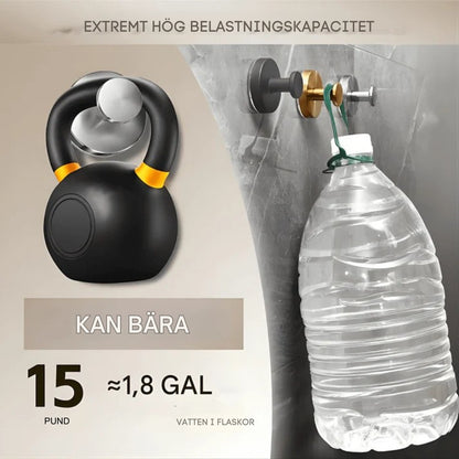Nova – Sugkoppskrokar i rostfritt stål för badrum, kök och andra ytor. Vattenresistenta, återanvändbara och monteras på väggen utan borrning.
