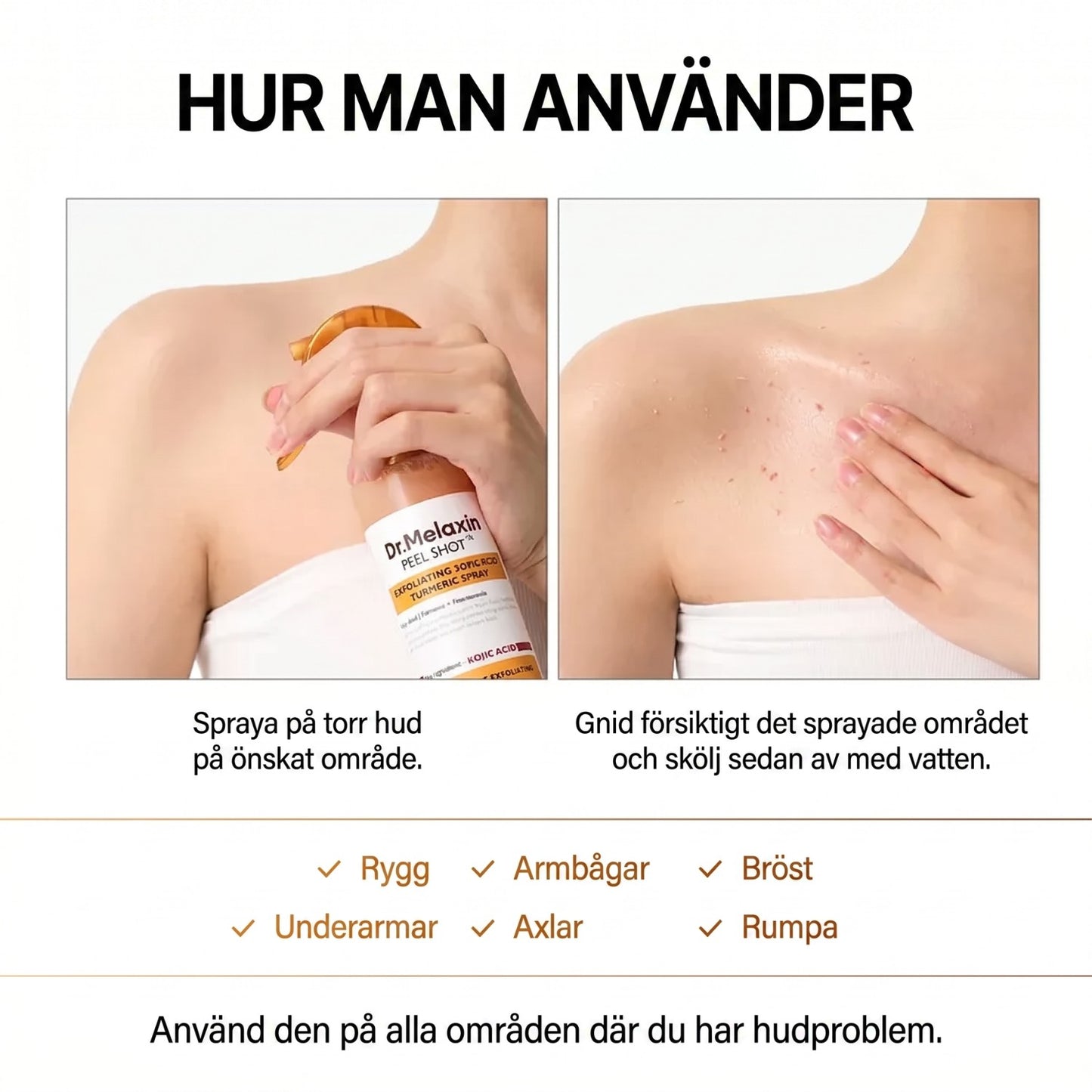Peel Shot exfolierande spray med kojinsyra och gurkmeja
