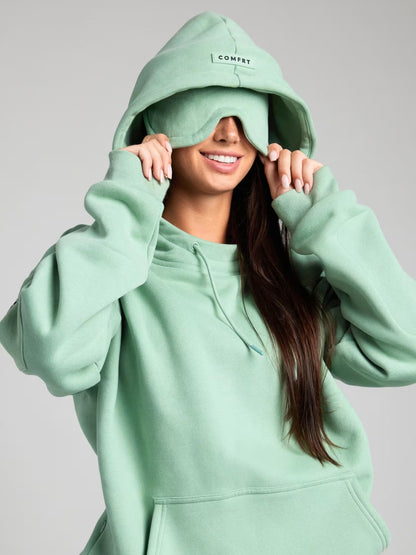 Rese-hoodie i flygplansläge