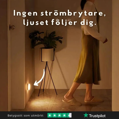 Uppladdningsbar magnetisk LED-nattlampa med rörelsesensor