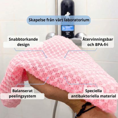 NOVA antibakteriell exfolierande duschhandduk