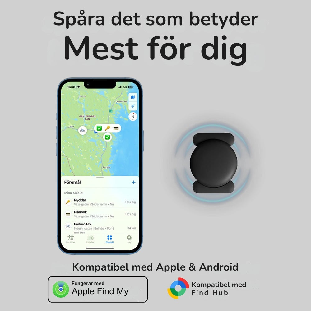 Smart GPS‑spårare för bil, nycklar, väskor och värdesaker