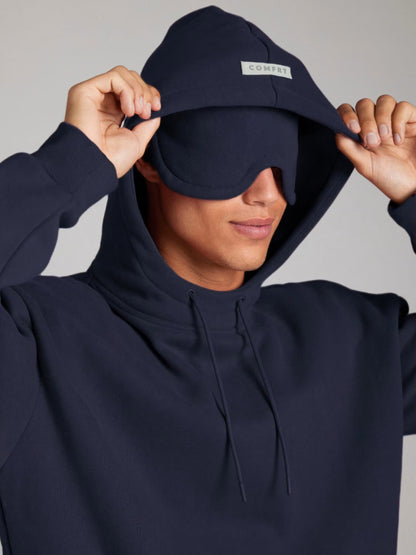 Rese-hoodie i flygplansläge