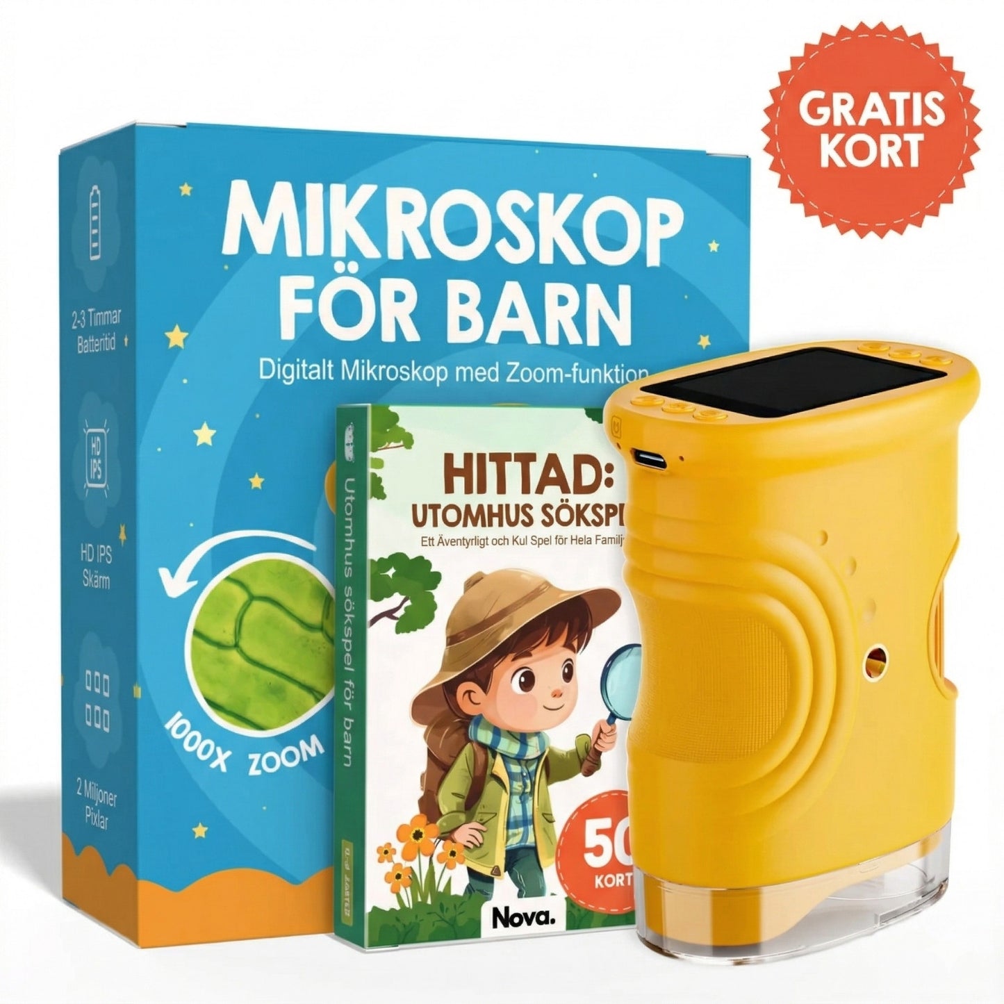 Nova Äventyrsmikroskop® (Startset för påskpresent)