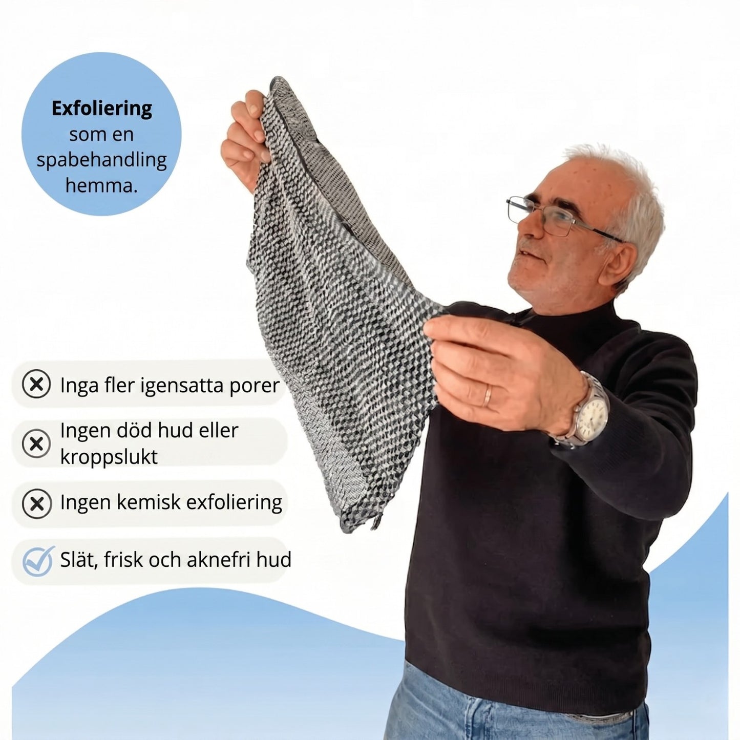 NOVA antibakteriell exfolierande duschhandduk