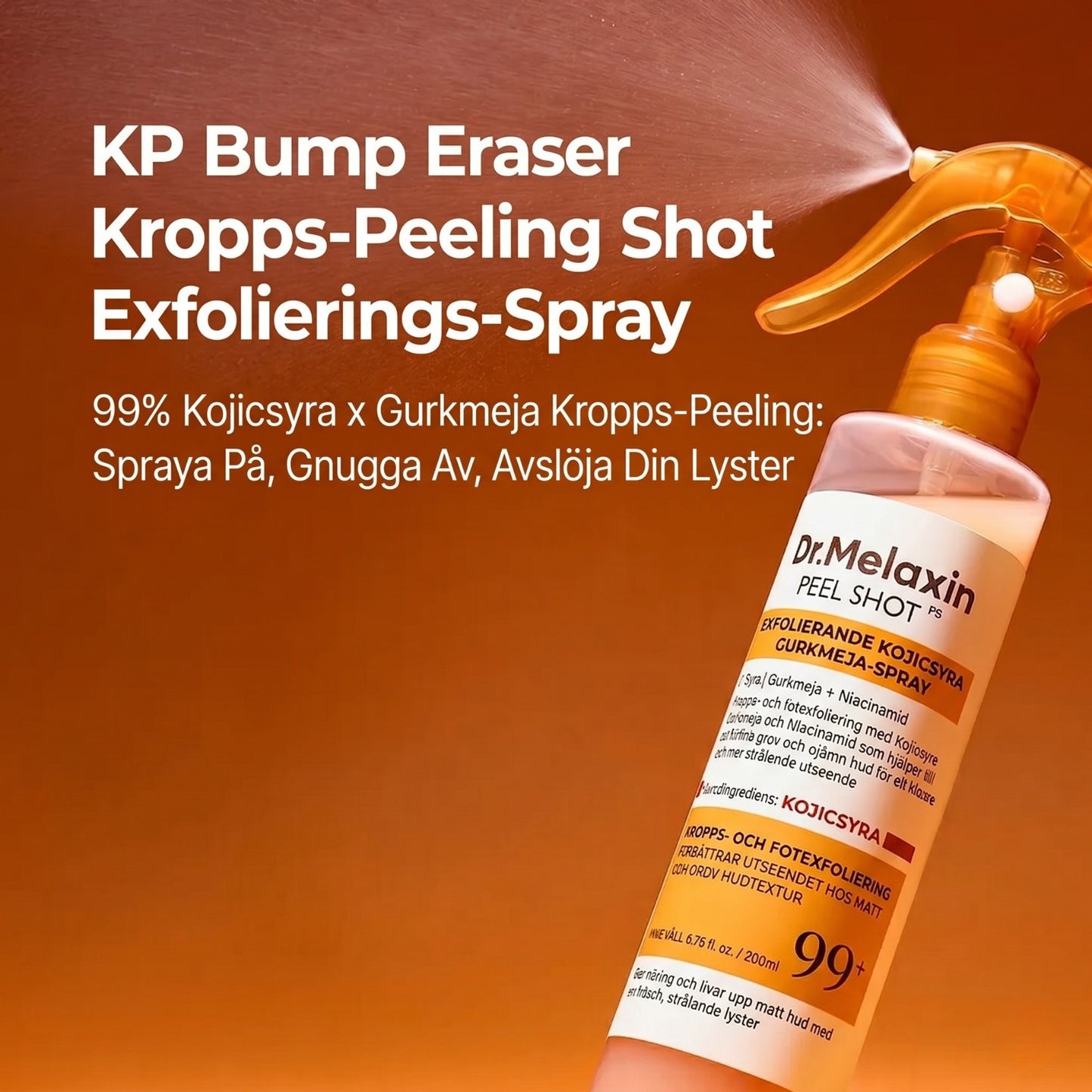 Peel Shot exfolierande spray med kojinsyra och gurkmeja