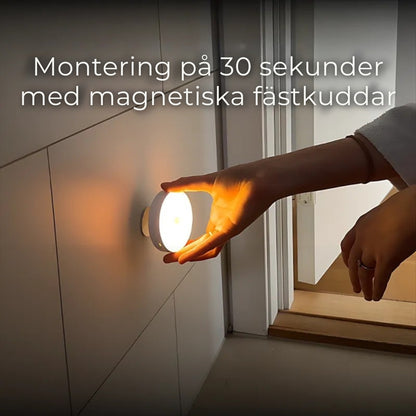 Uppladdningsbar magnetisk LED-nattlampa med rörelsesensor