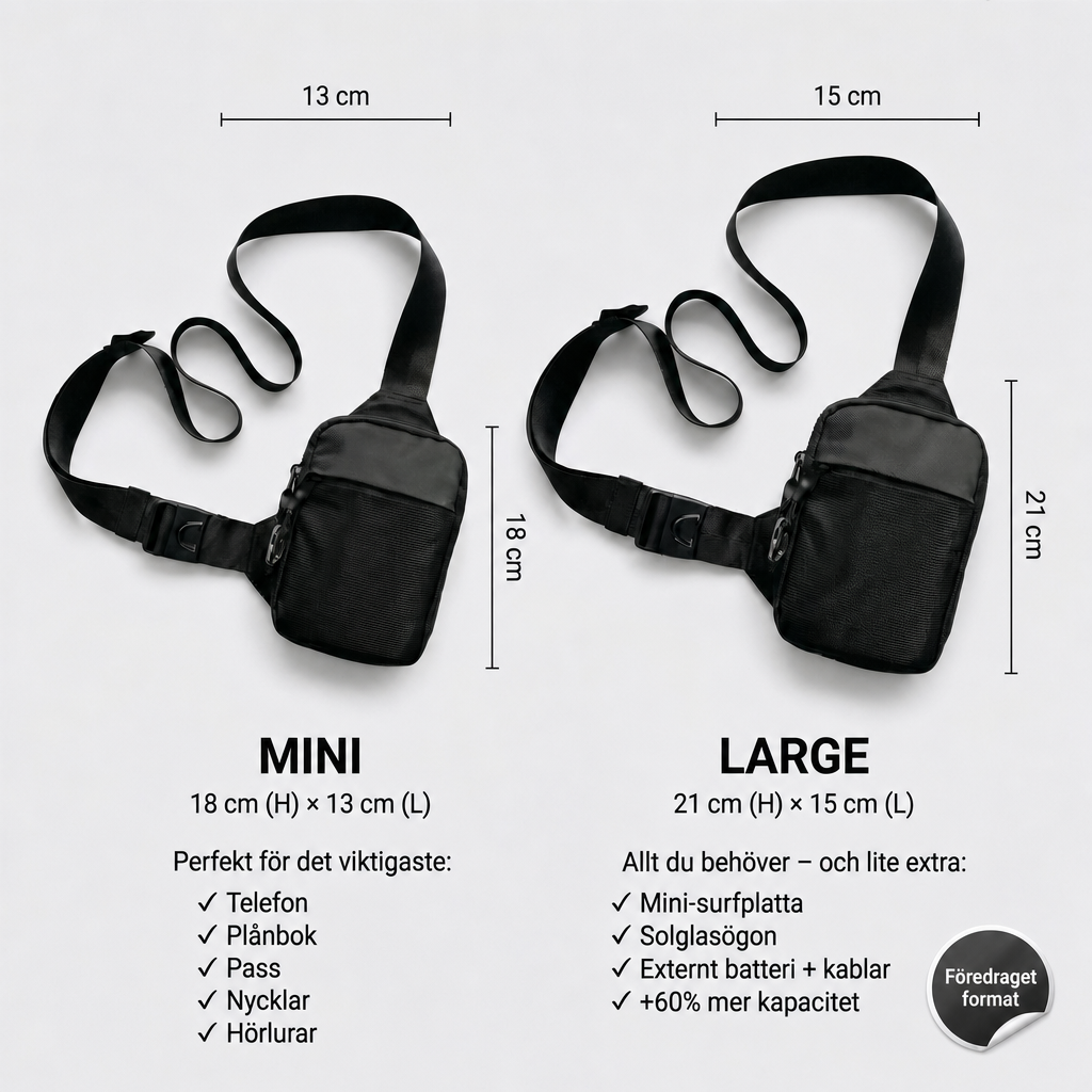 Två storlekar: Mini och Large