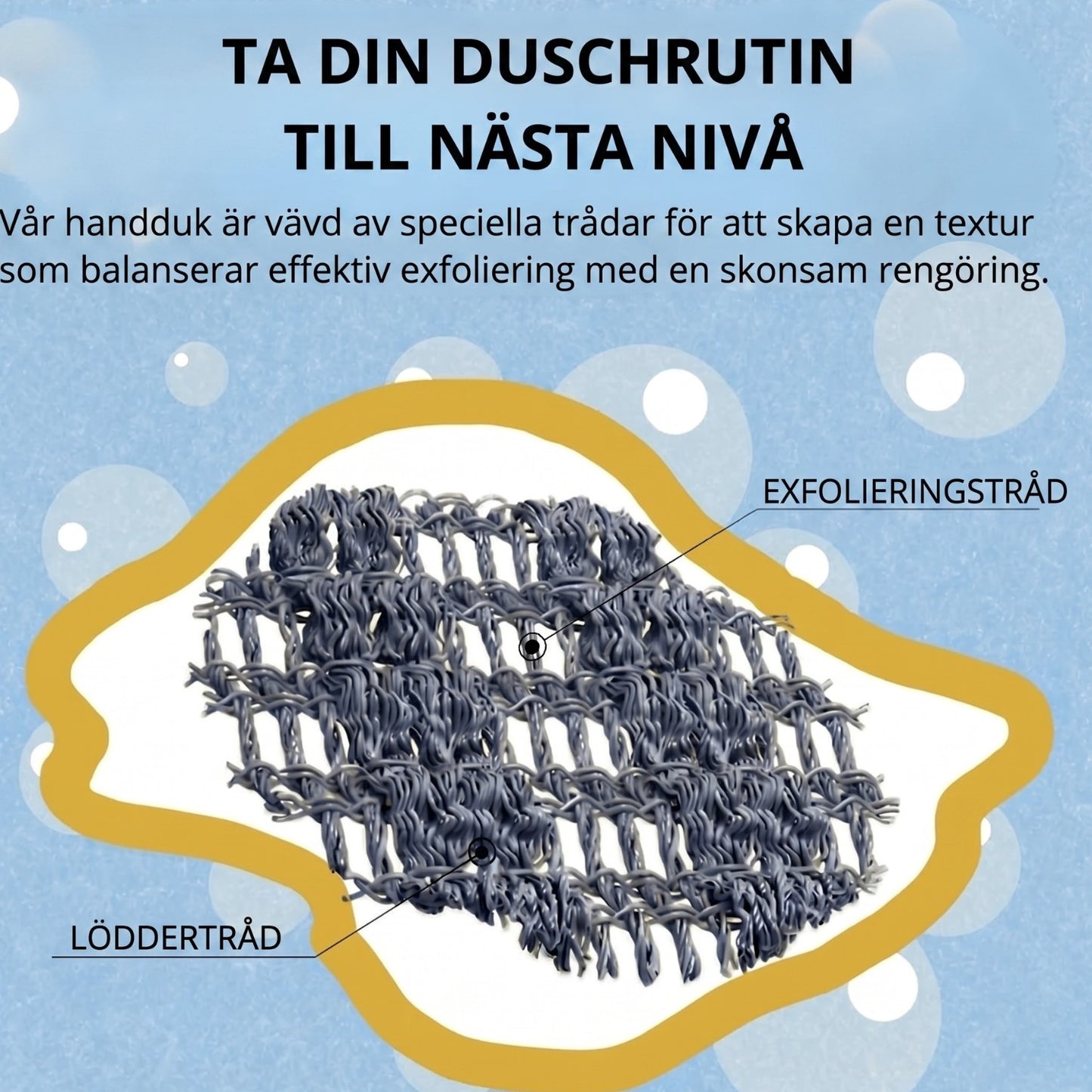 NOVA antibakteriell exfolierande duschhandduk