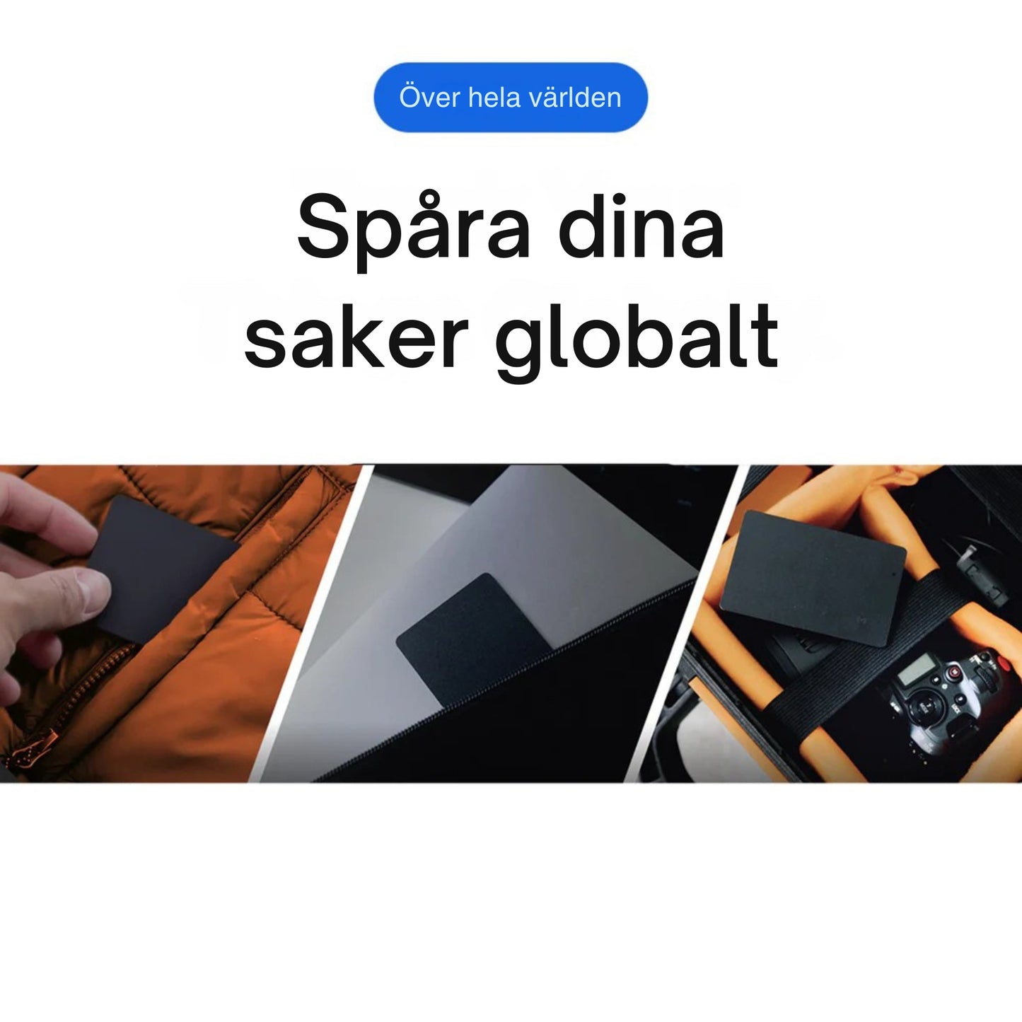 Ultratunt smart spårningskort för plånbok och resa