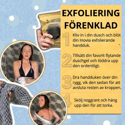 NOVA antibakteriell exfolierande duschhandduk