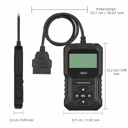 Snabb bilscanner för feldiagnos OBD2
