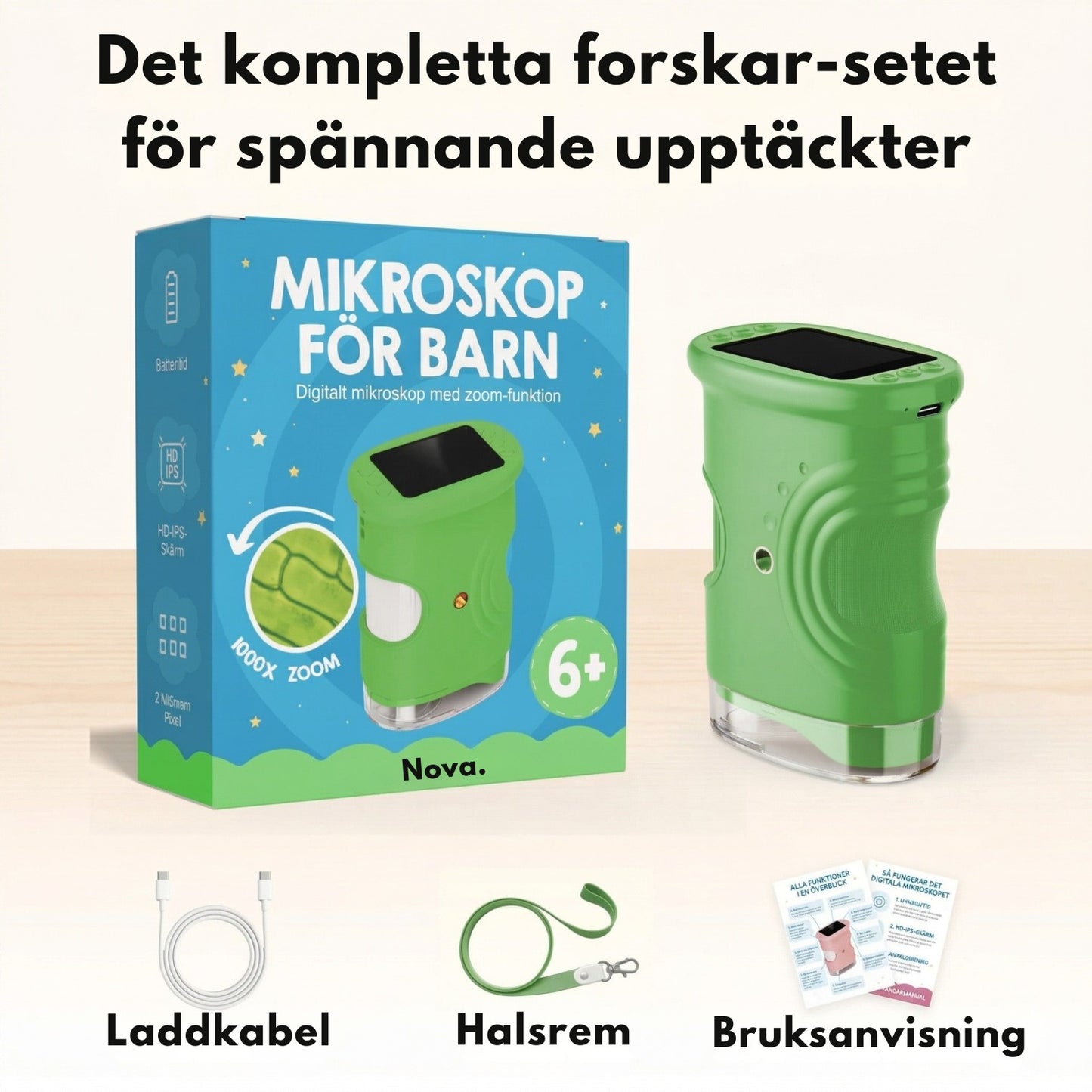 Nova Äventyrsmikroskop® (Startset för påskpresent)