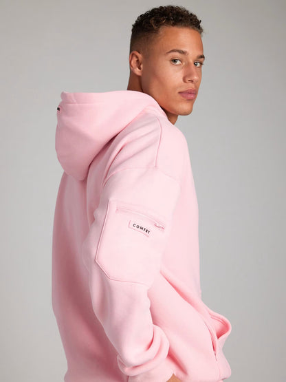 Rese-hoodie i flygplansläge