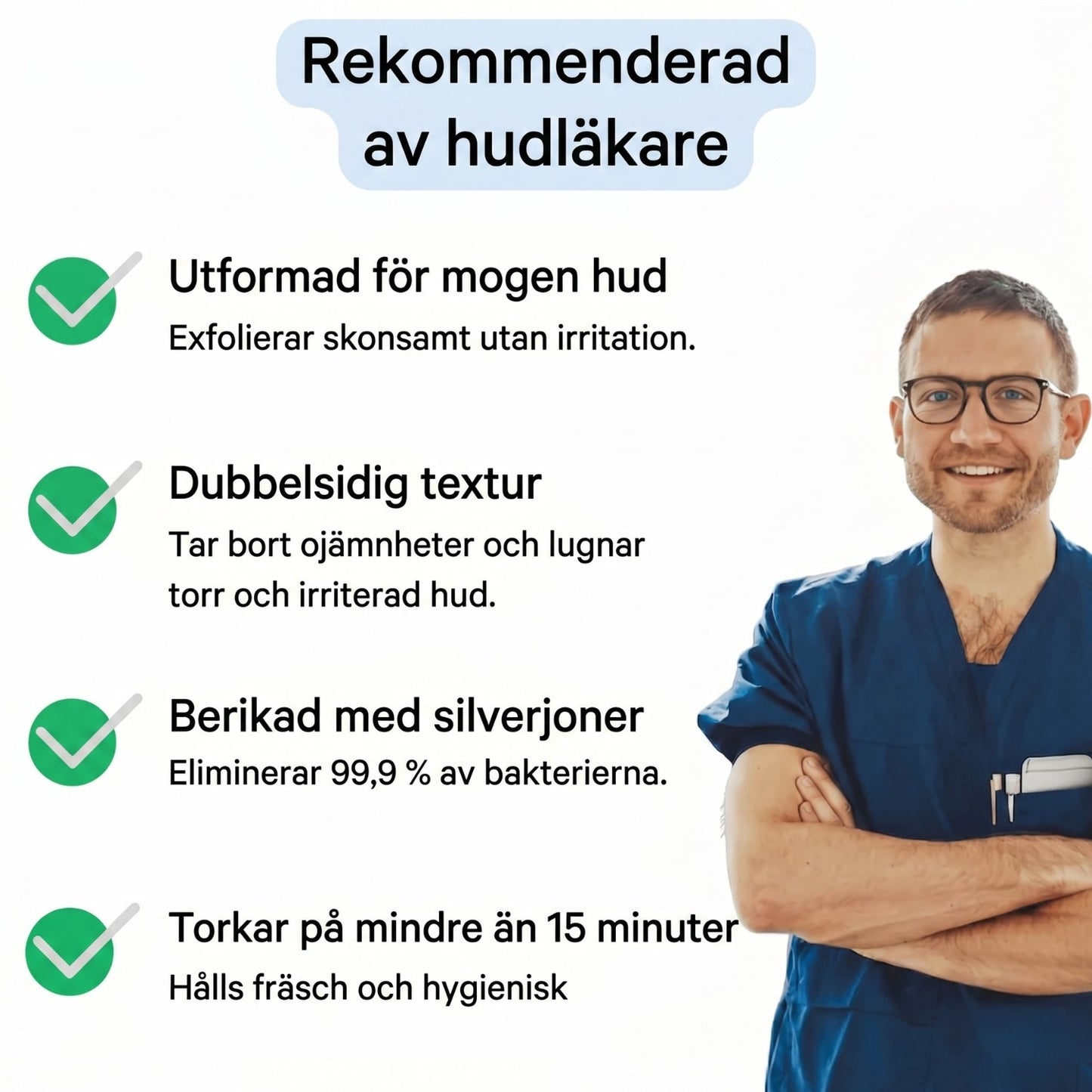 NOVA antibakteriell exfolierande duschhandduk