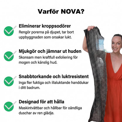 NOVA antibakteriell exfolierande duschhandduk
