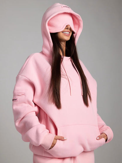 Rese-hoodie i flygplansläge