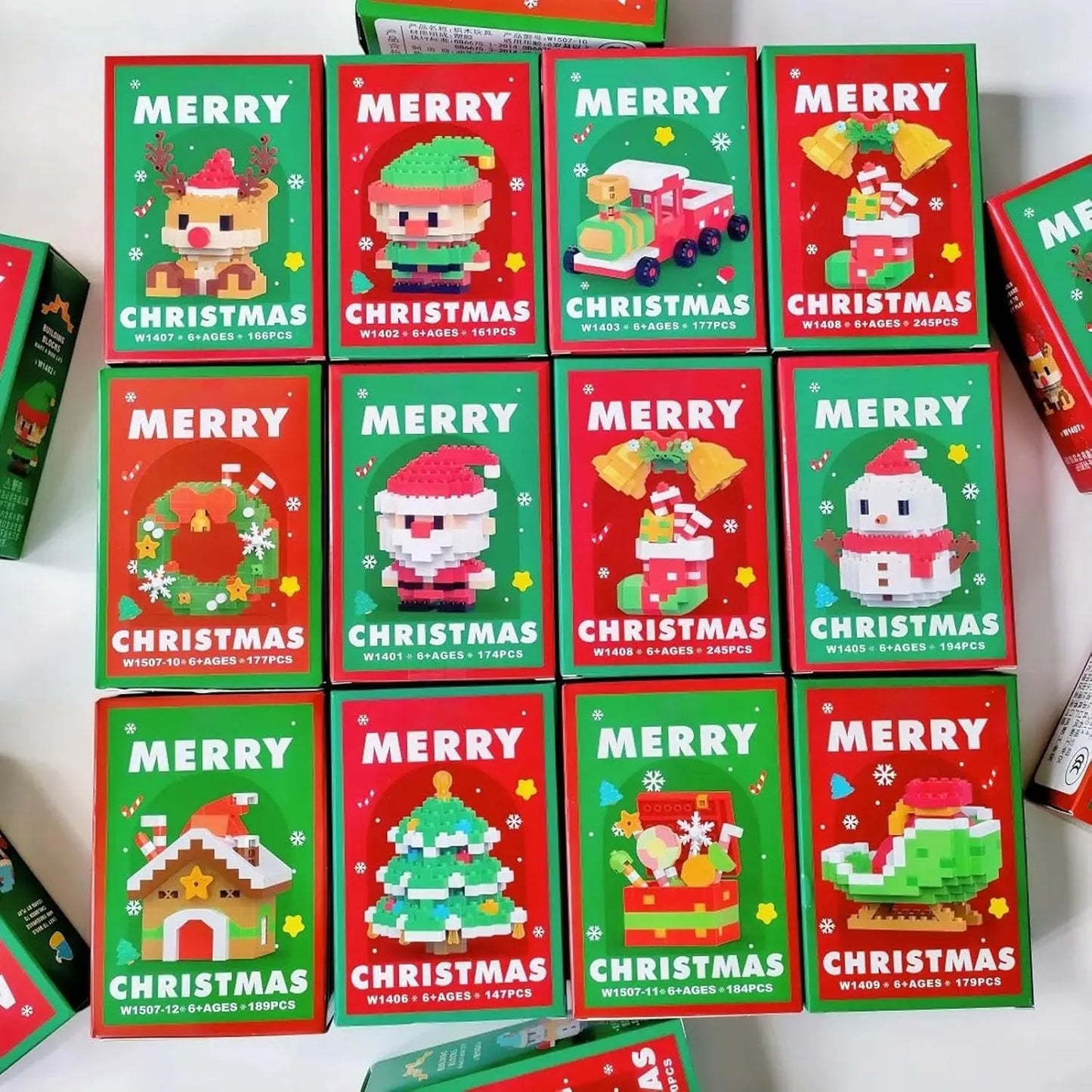 SANTA BYGGBLOCK™ – 12 KREATIVA JULFIGURER FÖR FAMILJEN