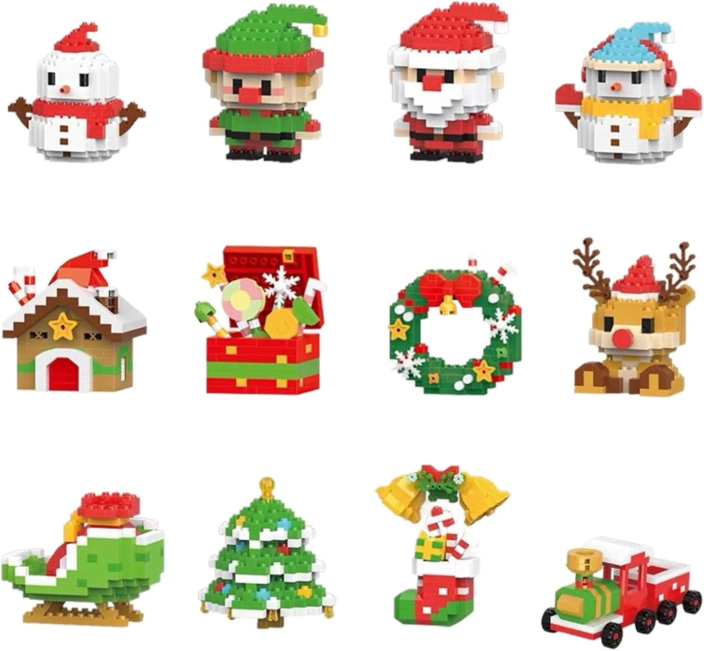 SANTA BYGGBLOCK™ – 12 KREATIVA JULFIGURER FÖR FAMILJEN