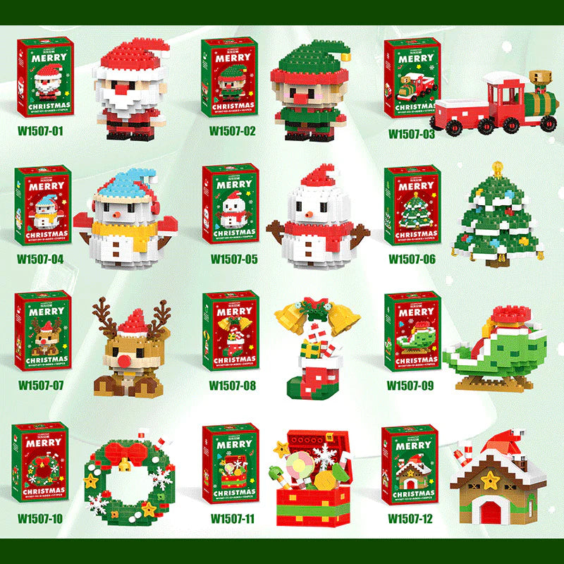 SANTA BYGGBLOCK™ – 12 KREATIVA JULFIGURER FÖR FAMILJEN