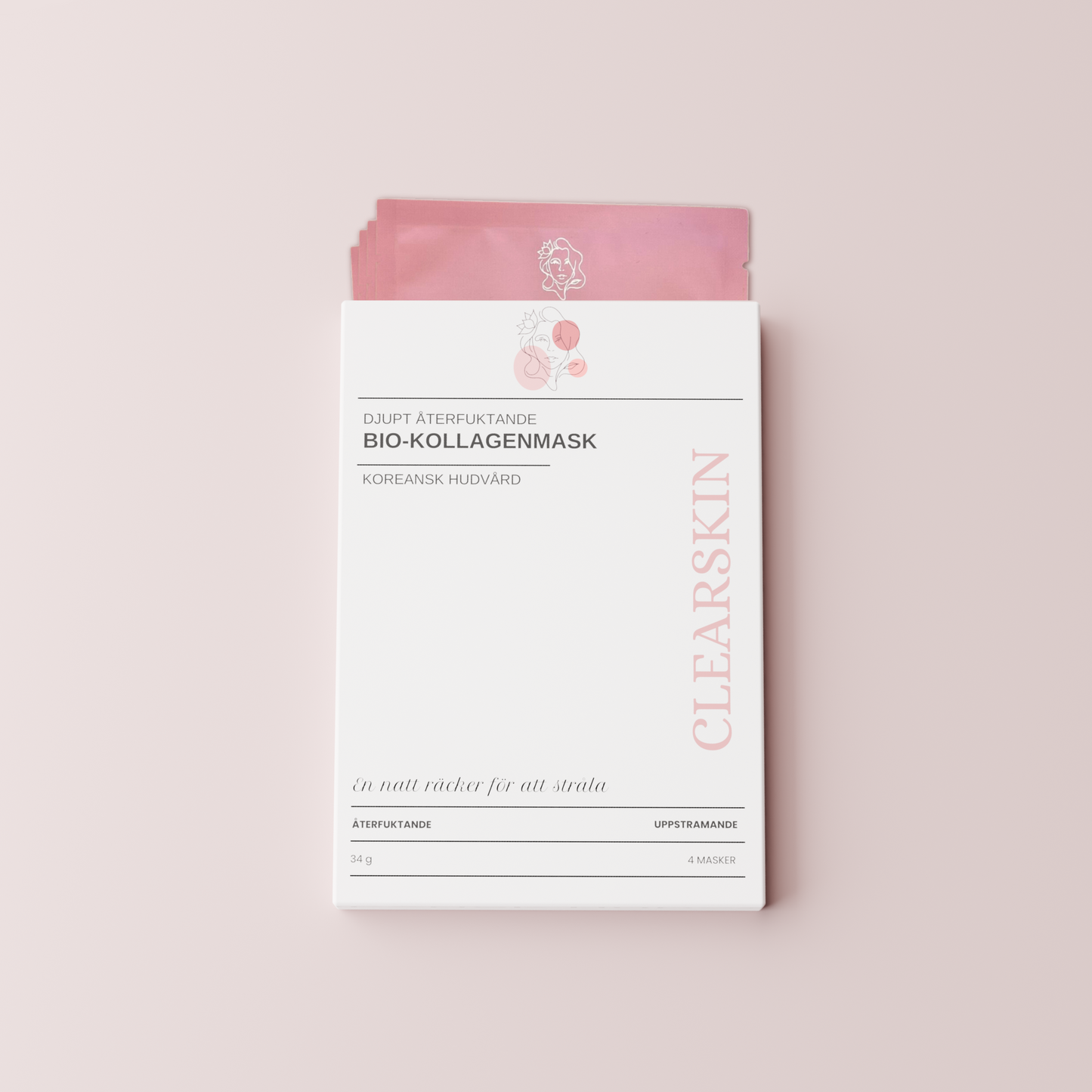 4 x  Bio-Kollagenmasker