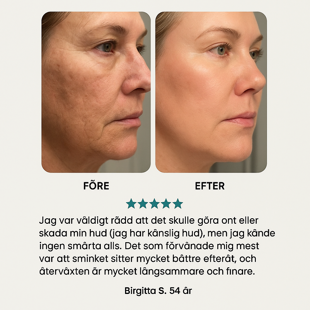 NOVA GlowTouch Pro - Före och efter Birgitta