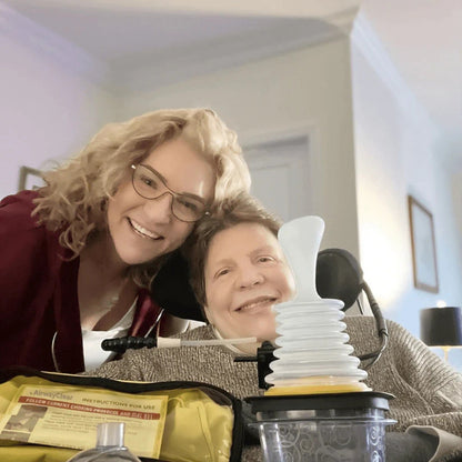 Dotter och mor med Andningsräddare 2.0