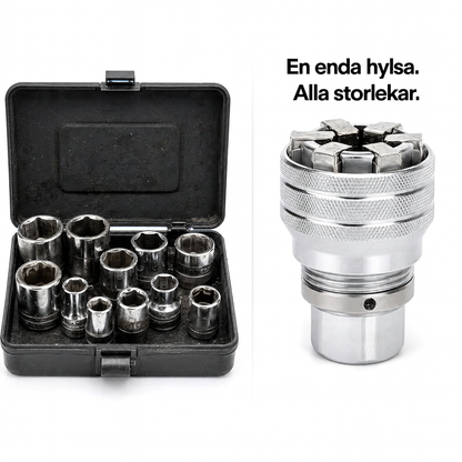 Universalhylsa 10–19 mm – självjusterande