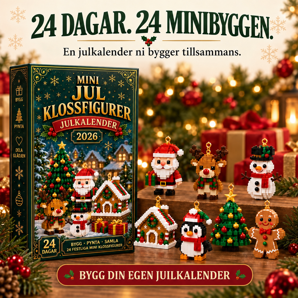 Mini-julkalender med byggklossar – 24 julfigurer du bygger själv