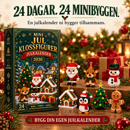 Mini-julkalender med byggklossar – 24 julfigurer du bygger själv