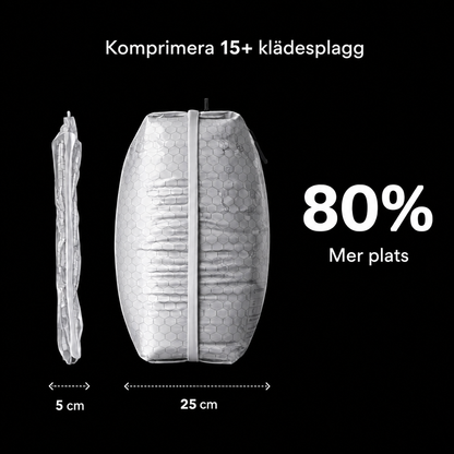 Komprimera 15+ klädesplagg