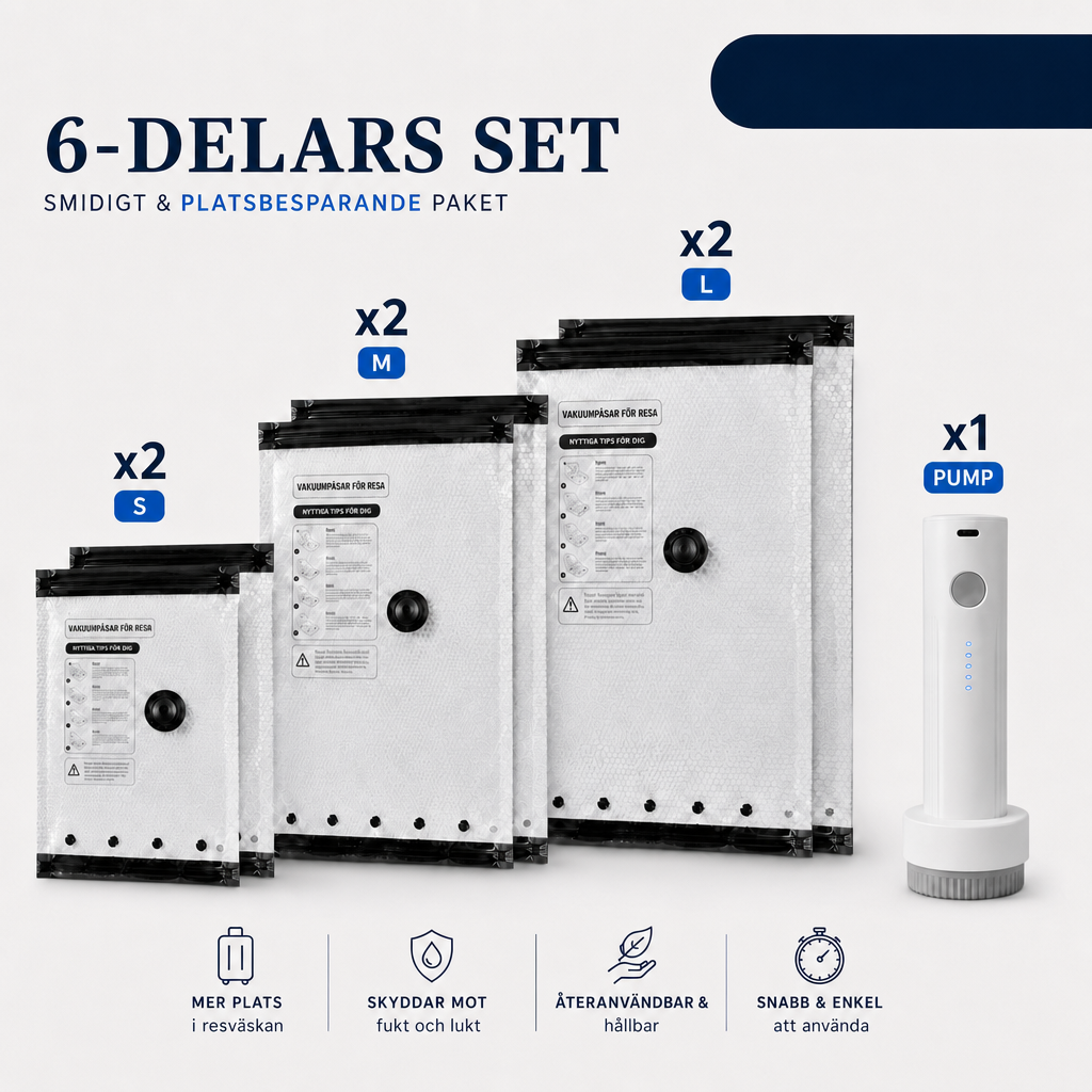 6-delars set inkl. pump
