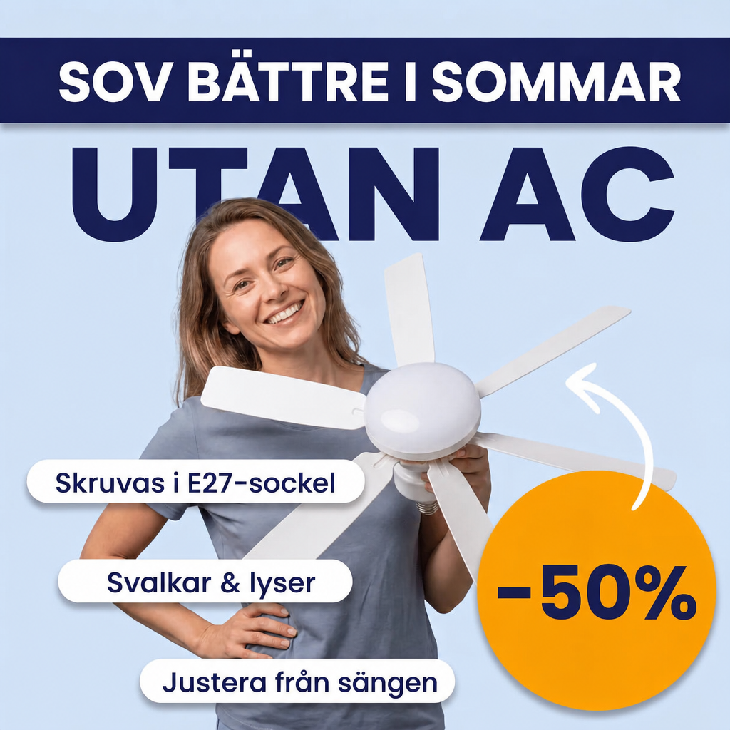 Takfläkt 2-i-1 med LED-lampa