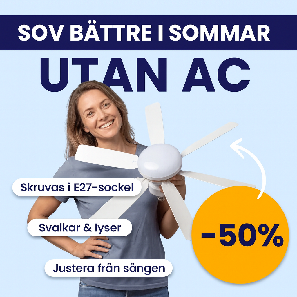 Takfläkt 2-i-1 med LED-lampa