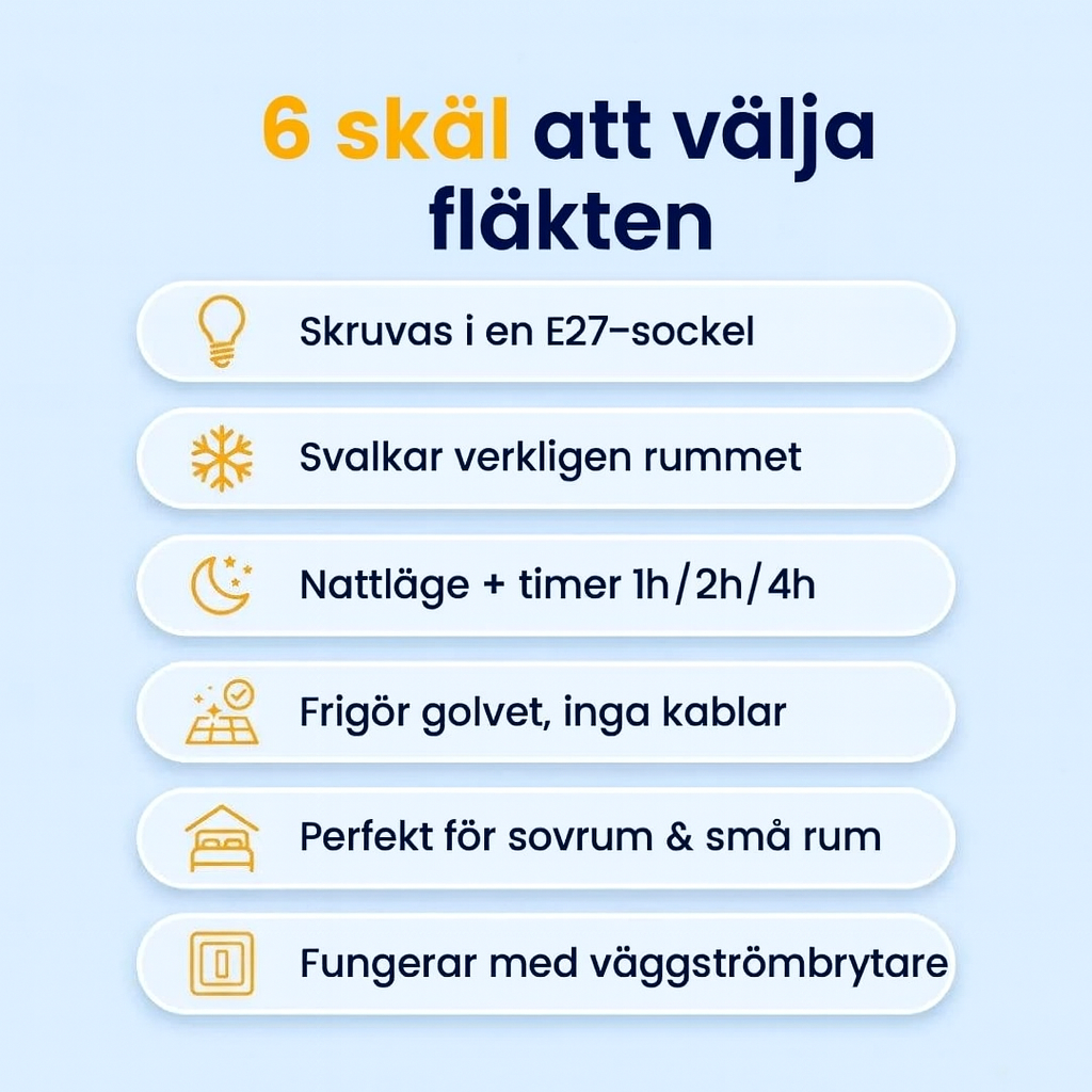 Takfläkt 2-i-1 med LED-lampa